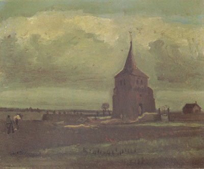 The old Tower of Nuenen with a Ploughman (nn04)